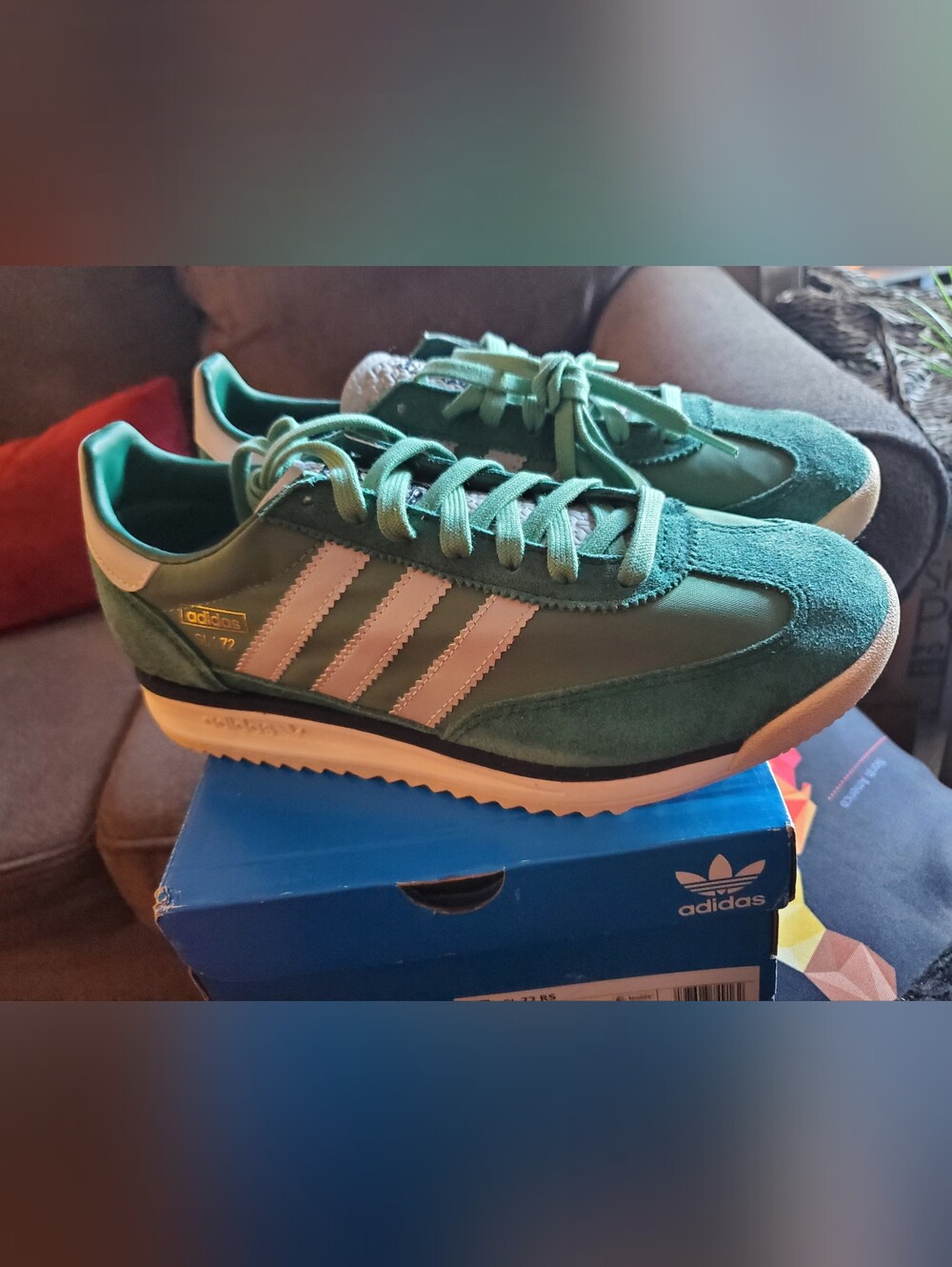 adidas Originals SL 72 RS in Green/Grey/White